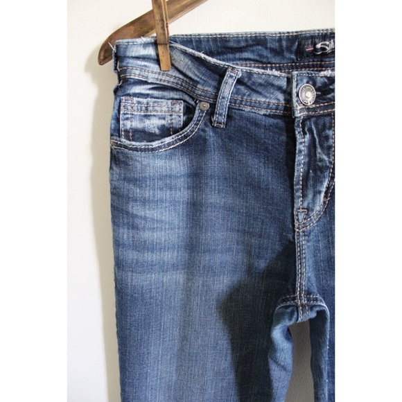 Silver Suki Slim Boot Distressed Jeans 29 8 Preowned - Picture 3 of 10